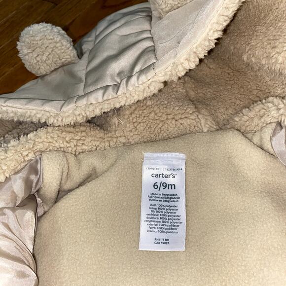 Carter's Baby 1-Piece Snowsuit, 6/9 Months - Picture 6 of 9